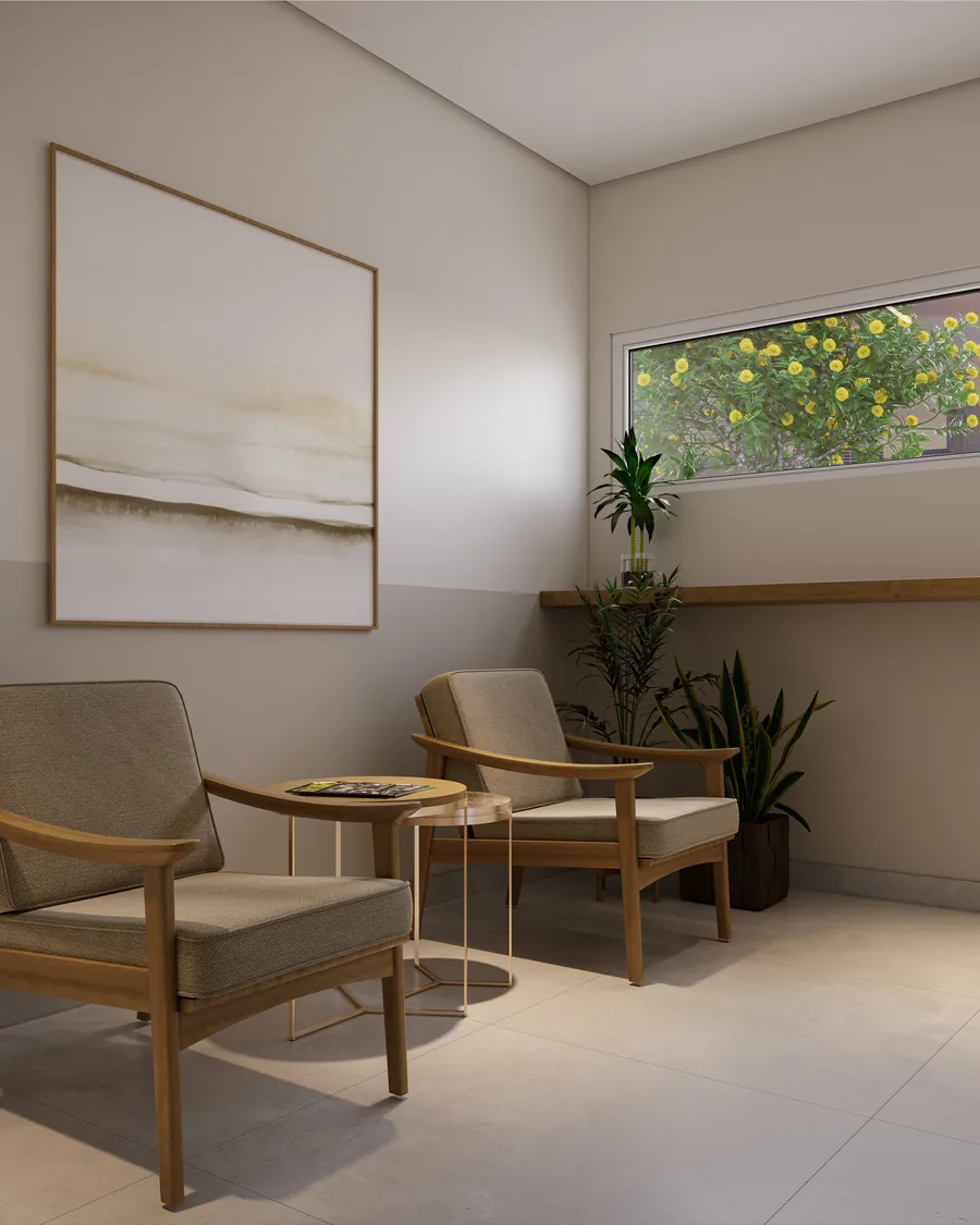 Perspectiva ilustrada do lobby