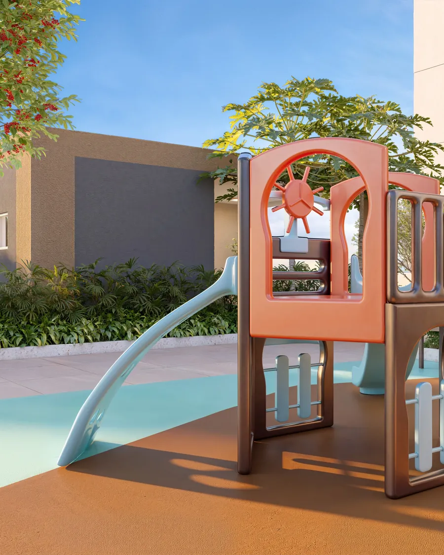 Perspectiva ilustrada do play kids